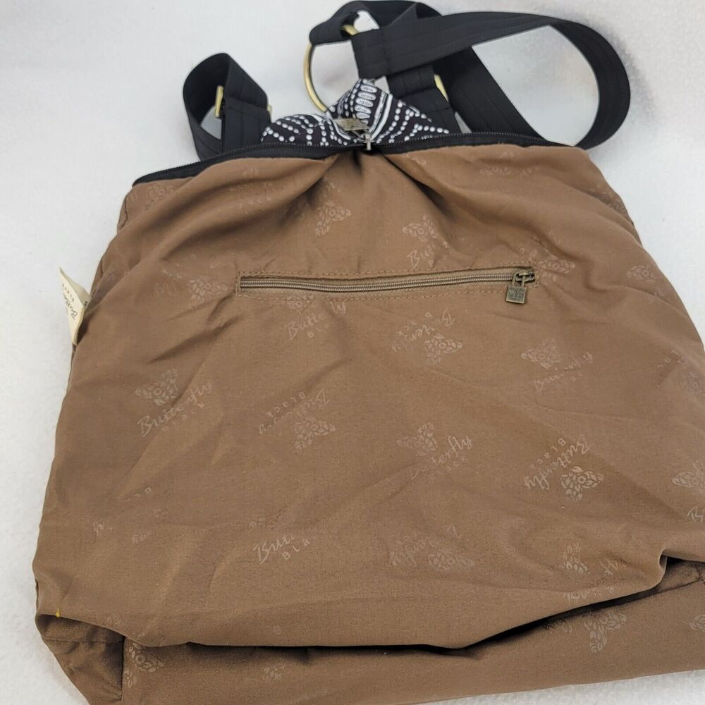 Black Butterfly Womens Bohemian Casual Fashion Backpack Zip Adjustable Strap - Picture 10 of 11